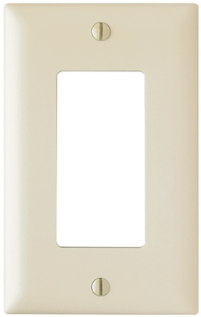1-GANG DECORATOR WALL PLATE,IVORY