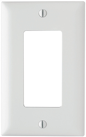 1-GANG DECORATOR WALL PLATE,WHITE