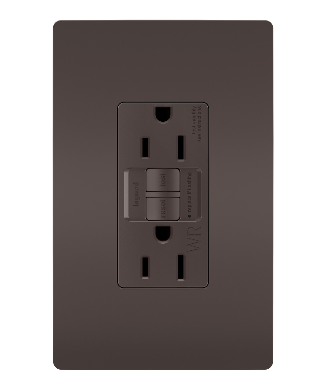 15A 20A A GFI GFCI WALL RECEPTACLE BROWN BLACK GRAY ALMOND IVORY WHITE LED LIGHT
